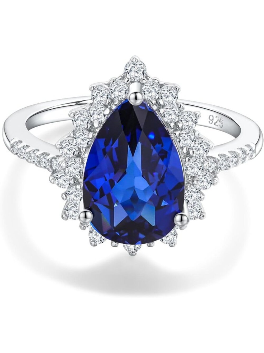 925 Sterling Silver Birthstone Engagement Promise Ring for Her - Elegant Jewelry